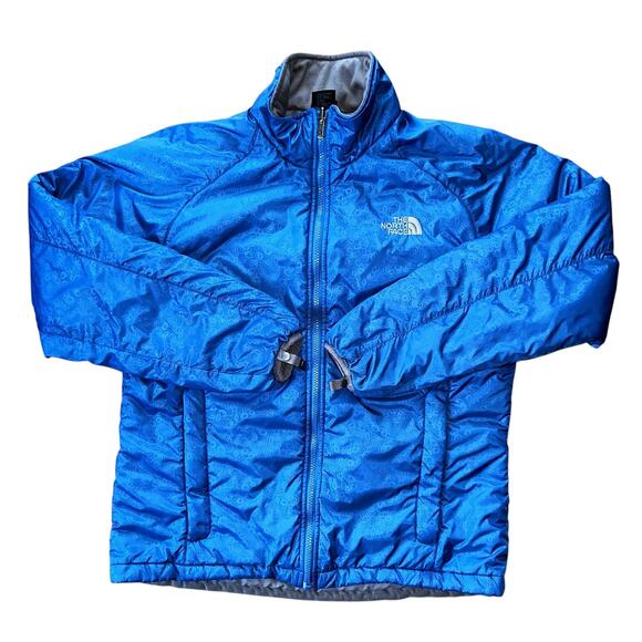 The North Face Blue Padded Puffer Full-Zip Jacket Women's Large - Picture 1 of 7